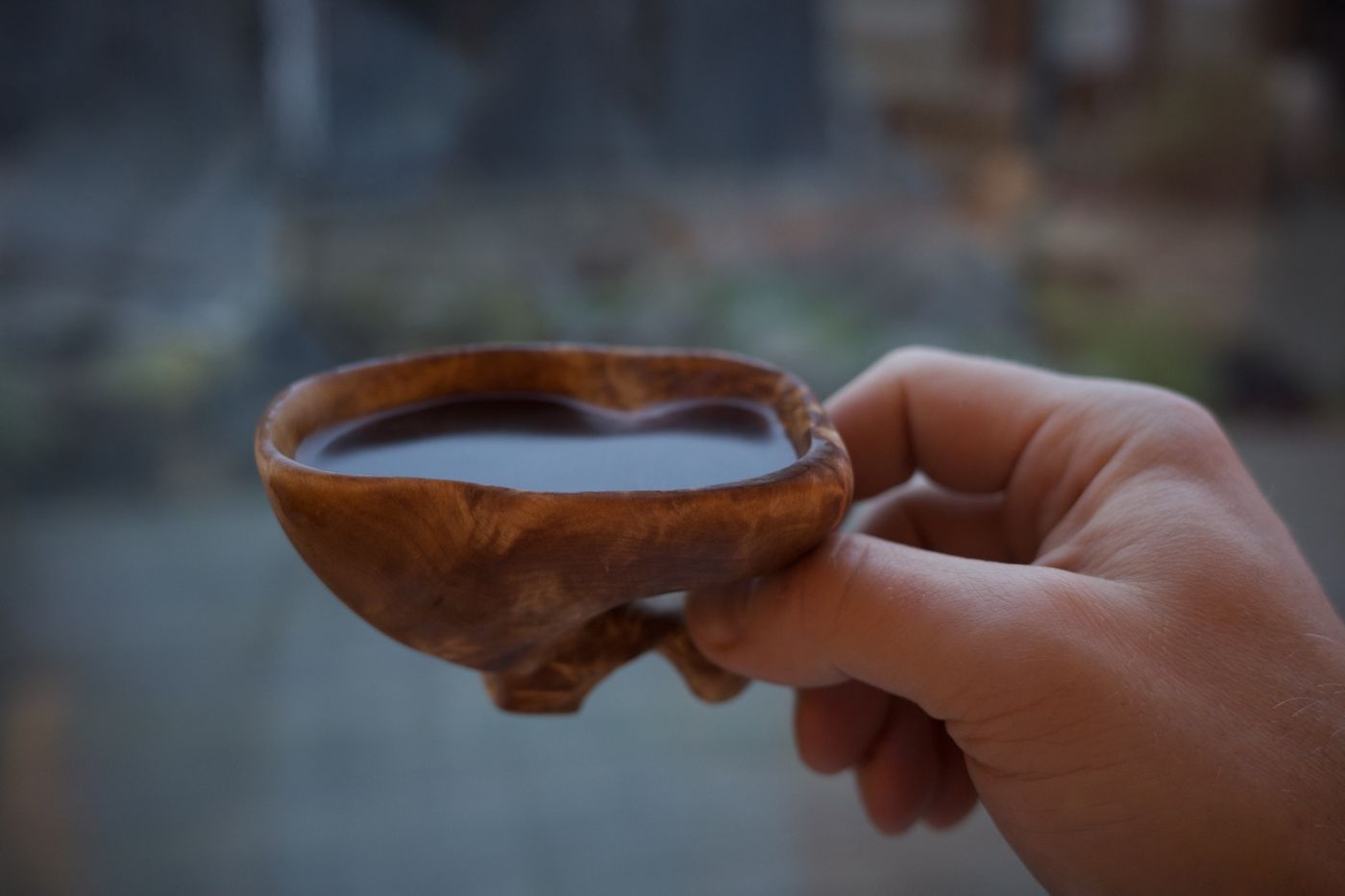 Kuksa with coffee